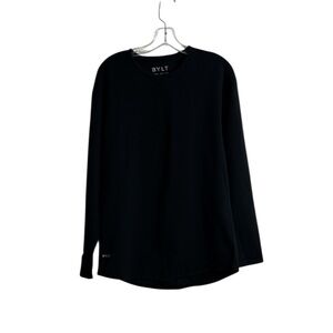 Bylt Mens Black Drop Cut Long Sleeve Tee Size Large